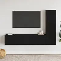 Prolenta Maison Exclusive - Ensemble meuble TV 4 pcs Chêne noir 130,5 x 30 x 140 cm