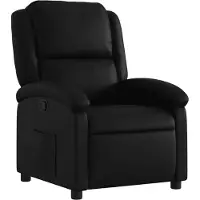 Syfax Fauteuil inclinable en similicuir noir