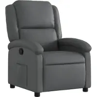 Syfax Fauteuil inclinable Gris Similicuir
