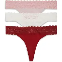 Tommy Hilfiger Uw0uw06337 Thong 3 Units Multicolore S Femme