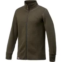 Woolpower Veste zippée intégrale Merino Mid Layer, modèle 600, couleur vert forêt