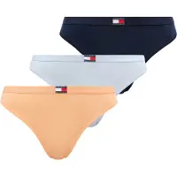 Tommy Hilfiger Uw0uw06139 Thong 3 Units Orange,Bleu XS Femme