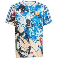 Adidas T-Shirt fonctionnel 'Manchester United Stone' beige clair / azur / noir