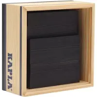 Kapla C40 NR 40 QUADRATE, plaquettes en bois noir