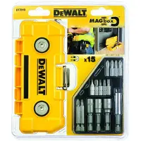 DeWalt Coffret Mag Box magnétique avec embouts de vissage 25 mm et 50 mm - 15 pièces - - DT7918-QZ