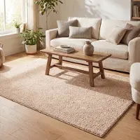 NATURL. Tapis à poils longs - Lofty Beige | 120x170 cm | Rectangulaire | Pile haute