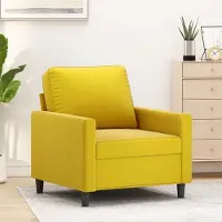 Prolenta Maison Exclusive - Fauteuil jaune 60 cm en velours
