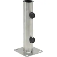 Prolenta Support de parasol en acier argenté, pour mâts de diamètre 38/48 mm