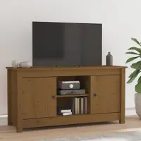 vidaXL Meubles Armoire TV Marron Miel 103x36,5x52 cm Pin massif - Armoires TV 814587