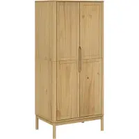 Syfax Armoire FLORO brun cire 77x53x171 cm Pin massif