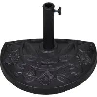 Prolenta Maison Exclusive - Support de parasol demi-rond, pied de parasol, étagère