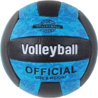 Leantoys Ballon de volley-ball bleu et noir taille 5 coloré