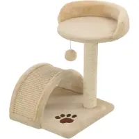vidaXL Arbre à chat Sisal 40 cm Beige et brun