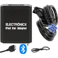 ELECTRONICX Adaptateur Bluetooth AUX 8 Pin ▶ pour Fiat Smart Lancia iPhone iPad iPod - montage direct kit mains libres streaming audio