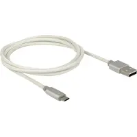 DeLOCK - Câble USB - Micro-USB de type B (M) pour USB (M) - USB 2.0 - 1 m - blanc