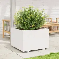 Prolenta Maison Exclusive - Jardinière blanc 70x70x49,5 cm bois de pin massif