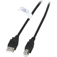 Efbe-Schott EFB K5203.1,8 EFB USB2.0 Anschlusskabel A-B, St.-St., 1,8m, schwarz, LSZH