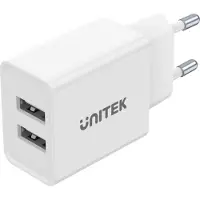 UNITEK Chargeur UNTIEK 2 ports USB-A. 12 W. Blanc. P1113A-EU