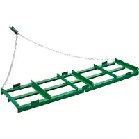 Vevor herse traînante, 1830x500x100 mm, herse de prairie avec barres réglables et chaîne de 183 cm, tondeuse à gazon, outil de traînage pour la ferme