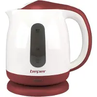 Beper P101BOL100, Bouilloire électrique, Rouge, Blanc