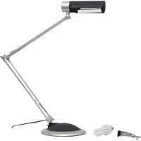 MAUL Lampe de table LED MAULoffice, tête/bras orientable et inclinable, 950 lumen, sélection du pied, hauteur 540 mm, aluminium &amp; métal, argent-anthracite