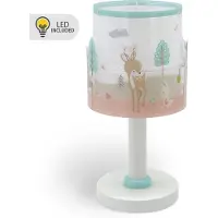 DALBER Lampe de table pour chambre d’enfant Loving Deer blanc