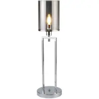 Searchlight Lampe de table Catalina avec verre fumé