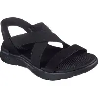 SKECHERS Sandales 'Slip-Ins: Go Walk Flex Sandal - Glimmer Up' noir