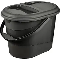 Keeeper Poubelle"elsa", avec couvercle, ovale, graphite Couleur : éco-graphite, 13 litres, Matière : PP/regranulé, - 1 pièce (1180483300000)