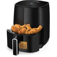 Lehmann Air Fryer 3,5 L, 8 programmes, Minuteur, 80°C-200°C, Friteuse sans Huile pour 1-2 personnes