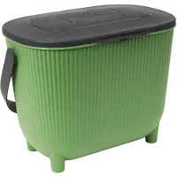 Eda Plastiques Poubelle à compost 10l vert/gris - Eda - 013121 V.CT/G.A -