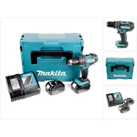 Makita DHP 482 RFJ Perceuse-visseuse à percussion sans fil 18V 62Nm + 2x batteries 3,0Ah + chargeur en Makpac