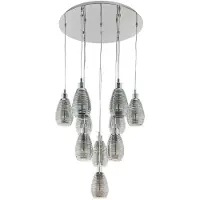 Eglo Lampe suspendue 10 lumières Siracusa chrome