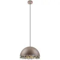 Stars of Light Lampe à suspension Moka avec cristal Gaetano 2 Ø 45 cm