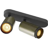 SLV Spot monté en surface Grip! L Bronze à 2 lumières avec anneau noir