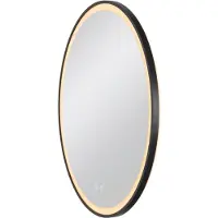 SLV TRUKKO 80 miroir Ø 80 cm, chromé, bord noir