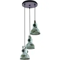 Eglo Lampe pendante industrielle Barnstaple Noir et brun