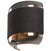 SLV Applique de chambre à coucher Pantilo Rope noir avec verre fumé