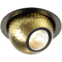 SLV Spot encastré Dysko noir avec or
