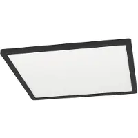 Eglo LED Plafonnier Minerario noir blanc 39 x 39 cm blanc chaud IP54