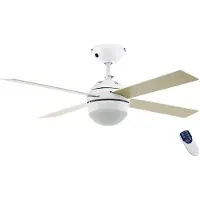 Eglo Fan Fan Blanc et bois avec lampe