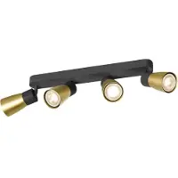 SLV PURI 2.0 Dome, applique murale et plafonnier, long, 4 x max. 6W GU10, noir / or 1008353