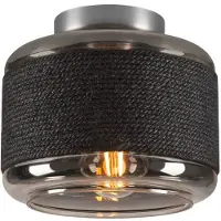 SLV Plafonnier en verre Pantilo Rope 19 Ø 19cm - or avec ambre