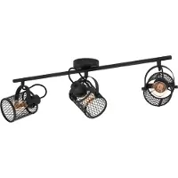 Eglo Plafonnier Dellow 1 noir 3 lumières