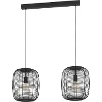Eglo Lampe suspendue 2 lumières Rinroe conception noir