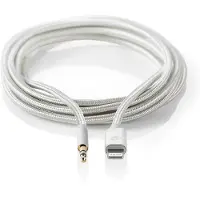 Nedis Câble Adaptateur Apple Lightning 8 Broches Vers Mâle Plaqué Nylon Or 3.5 Mm 1 M