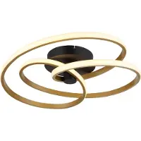 Globo Lighting Plafonnier métal noir mat, LED