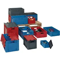 LA-KA-PE Bac gerbable de transport L400xL300xH145mm - VTK400/145-0 BLEU