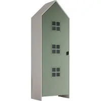 Vipack - CASAMI BRUGES Armoire 1 porte, 3 fenêtres, finition MDF laqué vert