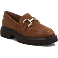 Carmela pour femme. 16195202-CAMEL Mocassins en cuir 161952 marron (37), Plat, Aucun, Casuel